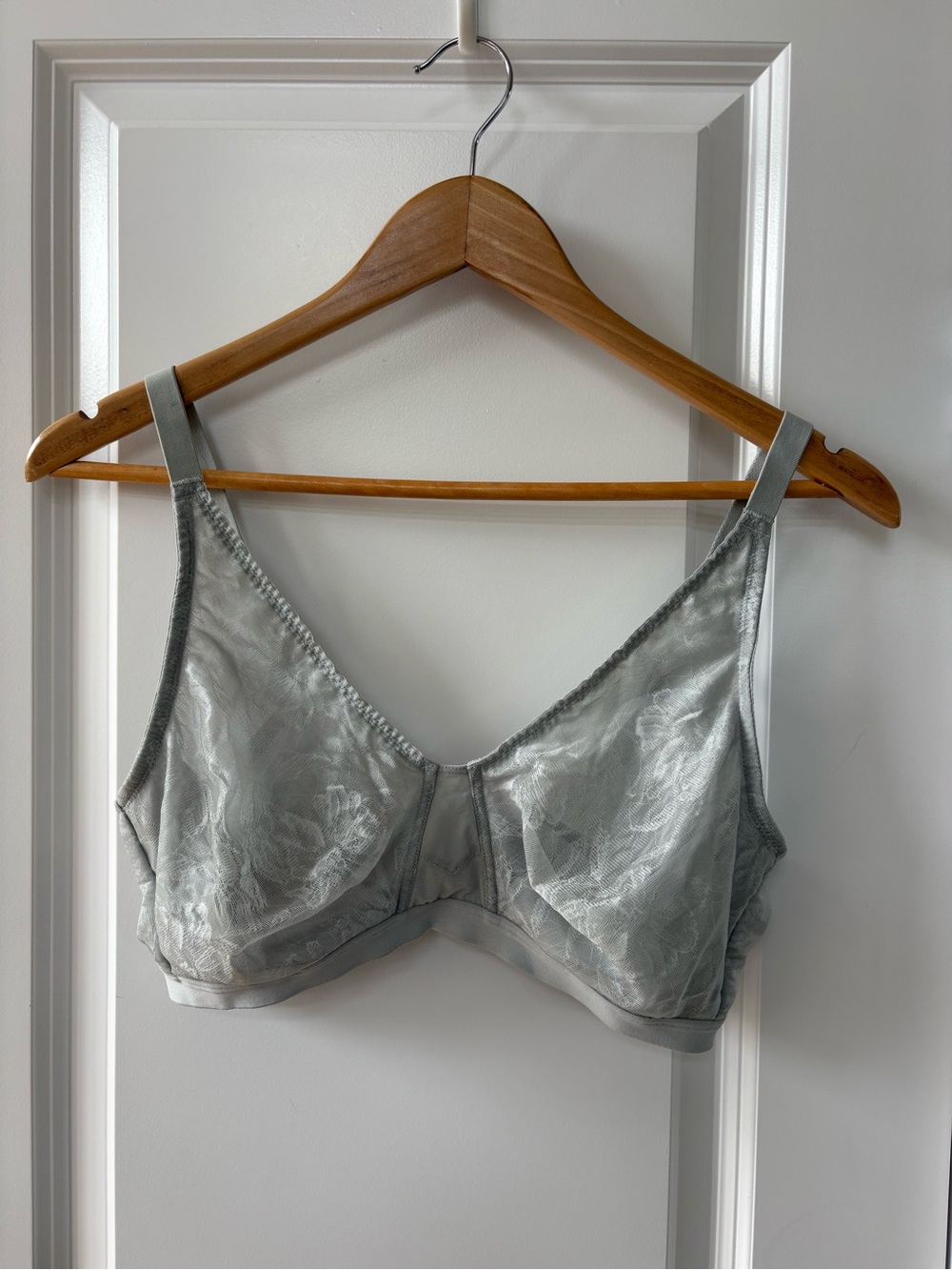 Understance Sheer Lace Wireless Bra in Fog Brouillard 36D/DD